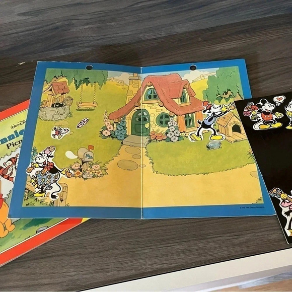Vintage Barney, Mickey, Winnie the Pooh Colorforms Playset Book 1993 lot of 3 - Picture 7 of 13